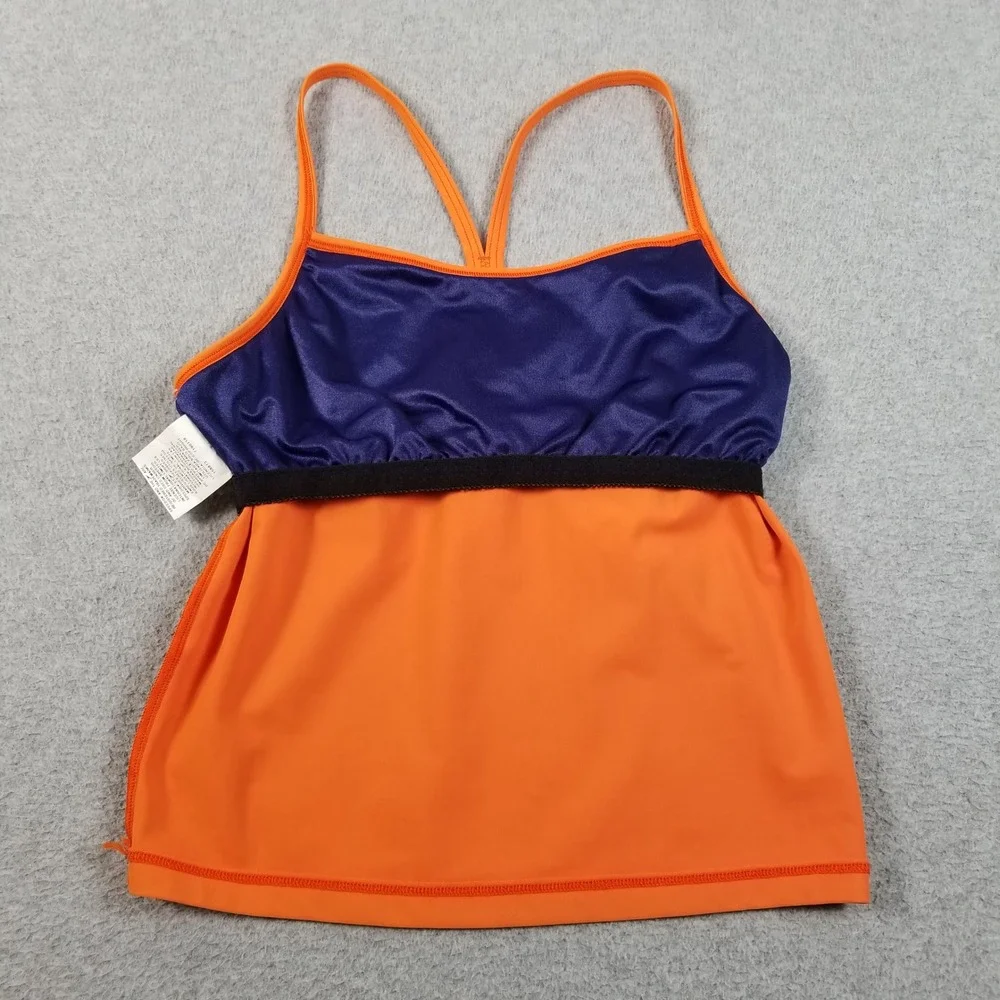 NEW Speedo Lifeguard Swim Tankini Top Women 8 Orange Bondi Beach Australia Lake